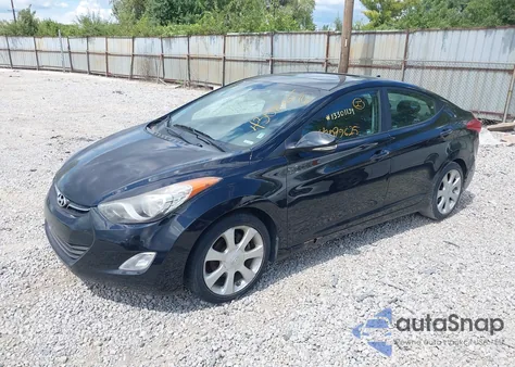 2012 Hyundai Elantra Limited (Ulsan Plant) из США, поврежденный, VIN KMHDH4AEXCU253993